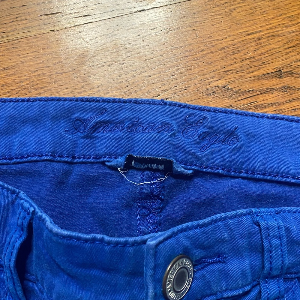 American Eagle Blue Jegging Skinny Stretch Pants Size 6 - Picture 9 of 11